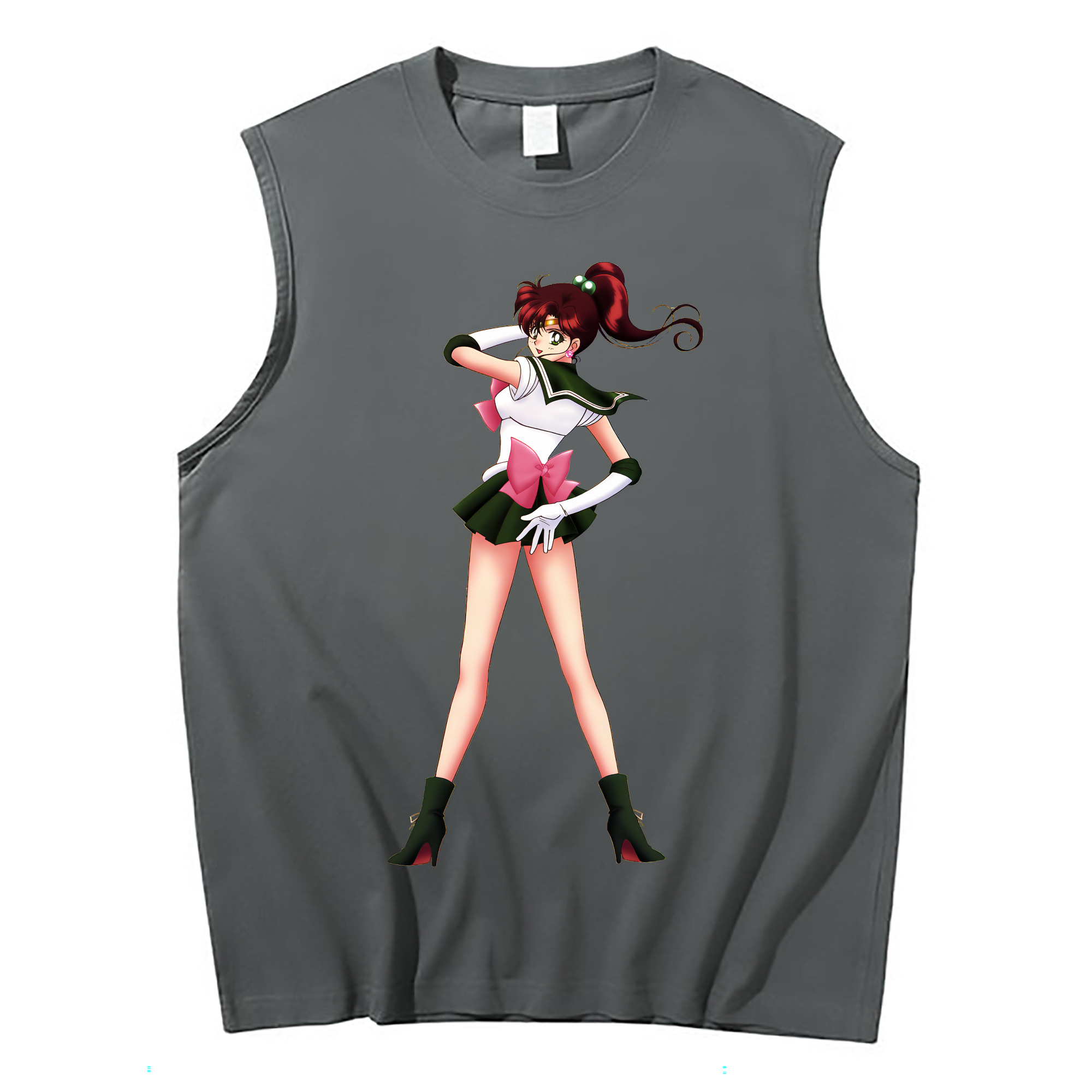 （画像用） 美少女戦士セーラームーン 木野 まこと きの まこと Sailor Moon Kino Makoto （セーラージュピター；Sailor Jupiter） コットン100％タンクトップ（フロントプリント）